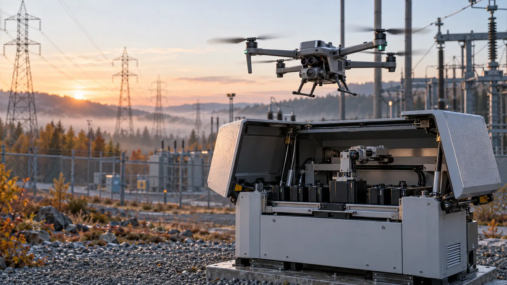 DJI Dock 4 intercambia su batería de drones en 25 segundos